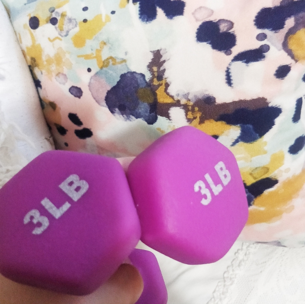 Set of 3lb Purple Dumbells